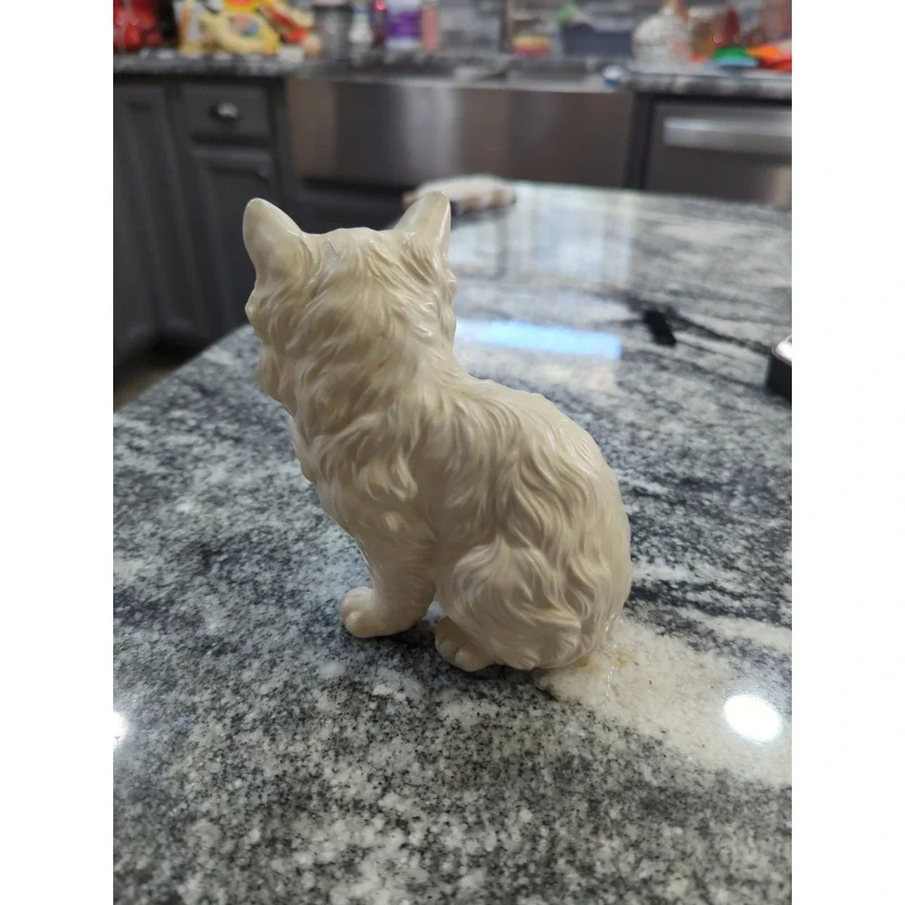 Vintage Japan Lefton White Persian Cat Figurine #H1514 Kitty